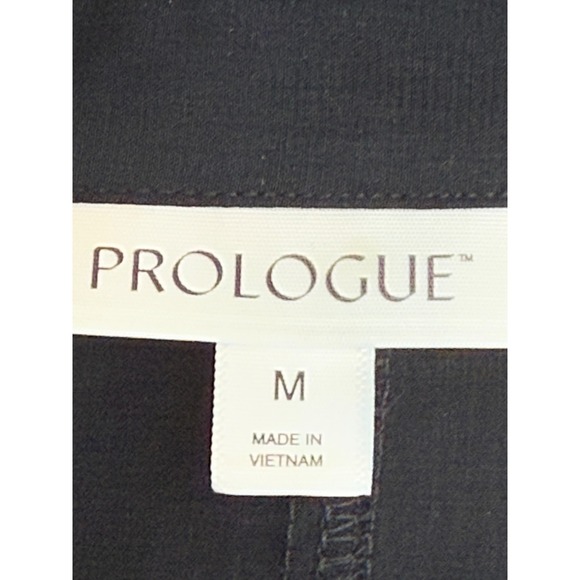 Prologue Sz M Black Short Sleeve Collared Button Front‎ Midi Dress Women's Rayon - Picture 7 of 9